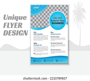 Creative A4 Corporate Flyer Design, Business flyer template, Modern design.