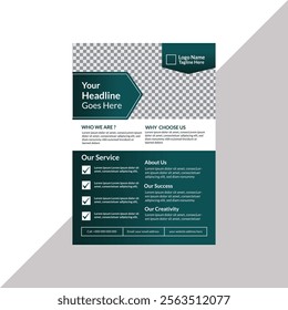 Creative a4 flyer template, modern business flyer template, abstract business flyer design layout