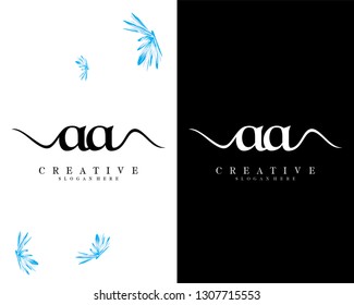creative aa, a letter logo design vector