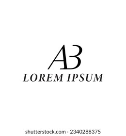 Creative AB letter monogram corporate logo design, AB logo design. gradient color logo design.