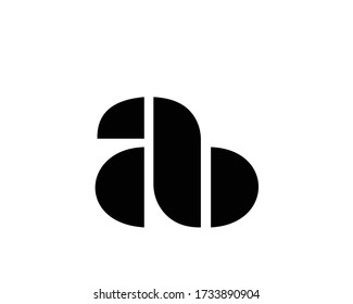 creative A+B monogram logo designs 