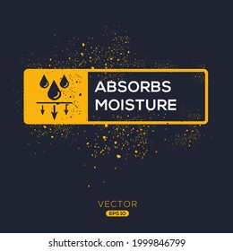 Creative (Absorbs moisture) Icon ,Vector sign.