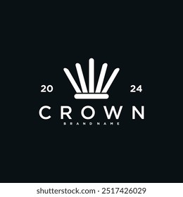 Creative abstrack crown logo design. Premium Vector