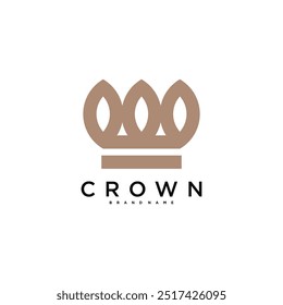 Creative abstrack crown logo design. Premium Vector