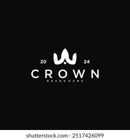 Creative abstrack crown logo design. Premium Vector