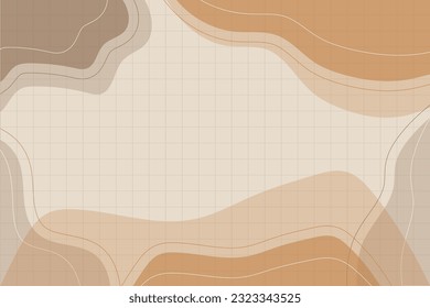 Creative abstract aesthetic wavy shapes background with pastel color
