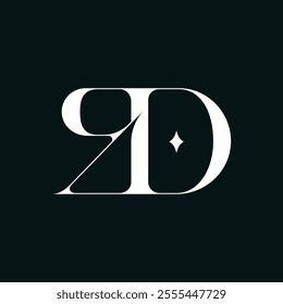 creative abstract alphabet negative space modern minimalist RGB color business elegant luxury monogram logo design