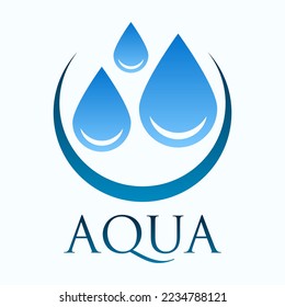 Creative Abstract Aqua Logo Design Mock up Template
