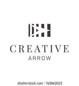 Creative abstract arrow symbol design vector illustration