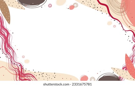 plantilla de fondo de banner de arte abstracto creativo. diseño de concepto minimalista