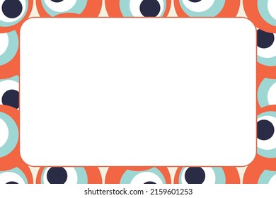 Creative abstract art frame with empty space for your text. Useful for photo cards,school invitations,advertising. Design vector template with colorful dots background.