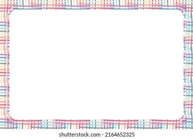 Creative abstract art frame with empty space for your text. Useful for photo cards,school invitations,advertising. Design vector template with colorful lines.