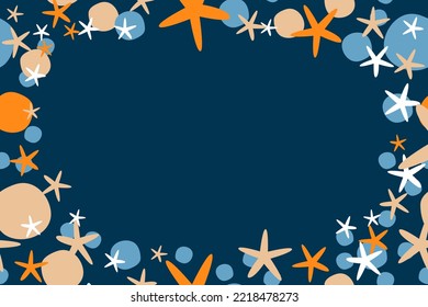Creative abstract art frame with stars and empty space for your text. Useful for photo cards,school invitations,advertising.