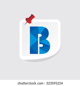 creative abstract B alphabet vector illustration 