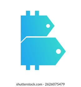 Creative Abstract B Forming Divided Price Tags