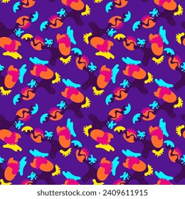 Creative abstract backdrop with unique hand drawn pattern. Psychedelic artwork