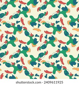 Creative abstract backdrop with unique hand drawn pattern. Psychedelic artwork