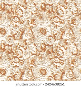 Creative abstract backdrop with unique hand drawn pattern. Psychedelic artwork