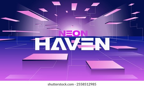 Creative Abstract Background with 3D Depth and Metaverse Concept – Perfect for Tech Events, Conferences, and Exhibitions, Featuring Futuristic Design Representing Innovation and Technological Progress