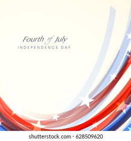 Creative abstract background in American Flag colors for Fourth of July, Independence Day celebration.