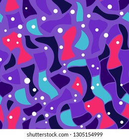 Creative abstract background with bright collage element in trendy colors. Design for fabric and textile. Good for card, invitation, brochure and web design.