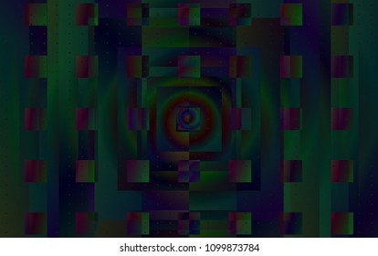 Creative abstract background. Bright colorful geometric shape with halftones. Dynamic vibrant texture. Smooth gradient with simple figure. Vector cover for poster, report, magazine, website, banner.