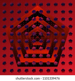 Creative abstract background. Bright colorful geometric shape with halftones. Dynamic vibrant texture. Smooth gradient with simple figure. Vector cover for poster, report, magazine, website, banner.