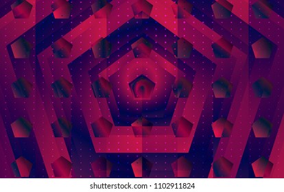 Creative abstract background. Bright colorful geometric shape with halftones. Dynamic vibrant texture. Smooth gradient with simple figure. Vector cover for poster, report, magazine, website, banner.