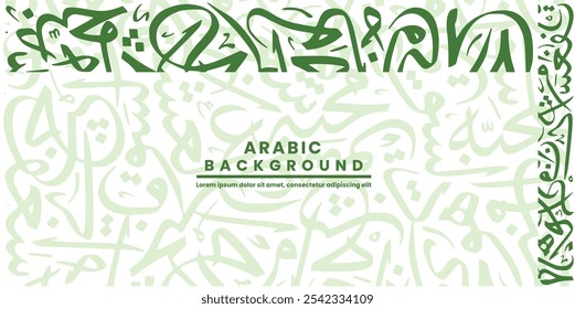 Creative Abstract Background Calligraphy Contain Random Arabic Letters Without specific meaning in English ,Vector illustration