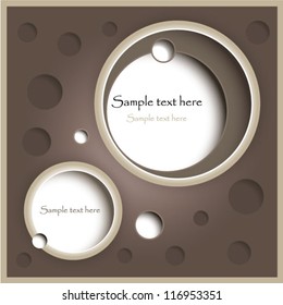 Creative abstract background with circles for restaurant and coffee business-vector image