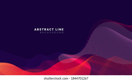 Creative abstract background with a colored dynamic waves and line, empty space for text