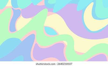 Creative abstract background with colorful curved texture. Light and dark combination. Minimalist pastel color design