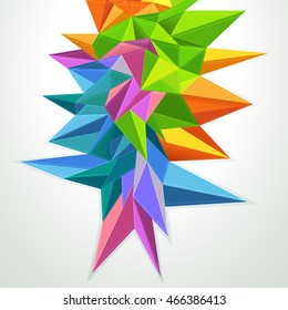 Creative abstract background with colorful geometric elements, Futuristic technology style background for your business. 