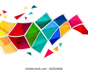 Creative abstract background with colorful geometric design.