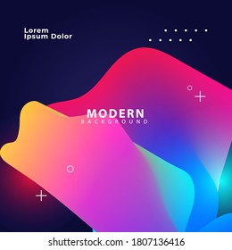 Creative abstract background design with colorful fluid and liquid shape for your banner, poster, flyer, calendar and sticker