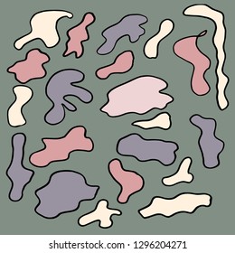 Creative abstract background with different shapes. Collage of cut out paper.
Modern abstract design for paper, covers, fabrics, interior items and other users.