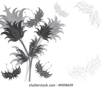 Creative abstract background. Creative abstract flowers. Vector.
