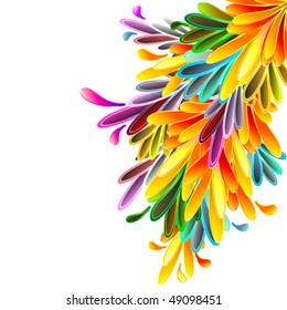 Creative abstract background. Creative abstract flowers. Vector.