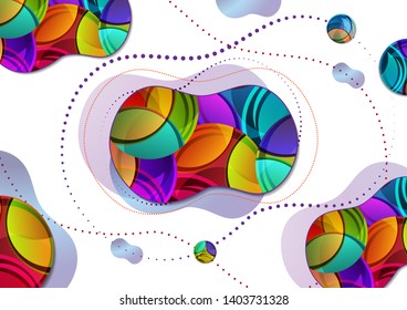 Creative abstract background Fluid Style Colors and shapes. Vector with bright shapes in motion. Futuristic layout design for banner or poster, poster design.