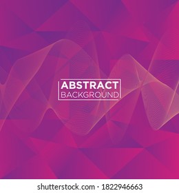 Creative abstract background with geometric shapes and curved lines. Modern abstract gradient wavy geometric background. Purple modern background with vector wave.