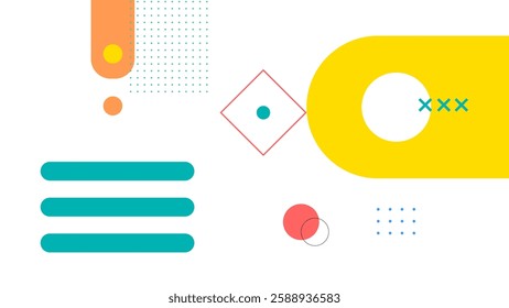 Creative abstract background with geometric shapes and minimal design. Stylish composition with dynamic elements. Ideal for branding, marketing, social media, and presentation templates.