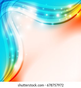 Fondo creativo y abstracto con coloridas olas.