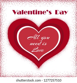 Creative abstract  background with a heart and tinsel. Retro style. Holiday Valentine's Day, weddings, dates. You can use it as a greeting card, poster, flyer, invitation, poster, template. Vector.
