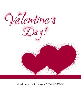 Creative abstract  background with a heart and tinsel. Retro style. Holiday Valentine's Day, weddings, dates. You can use it as a greeting card, poster, flyer, invitation, poster, template. Vector.