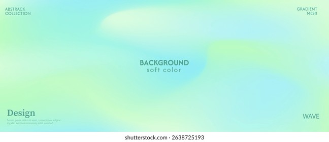 Creative abstract background with pastel green wave texture. Light and dark combination. Minimalist pastel color design