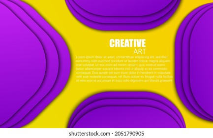 creative abstract background with purple and yellow color, fit for elment design,business,id card,web page, landing page, etc