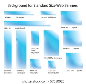 Creative, Abstract Background Set for Standard Size Web Banner Ads