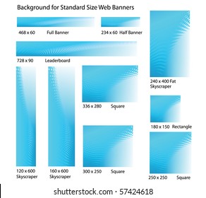 Creative, Abstract Background Set for Standard Size Web Banner Ads