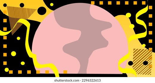 Banner de plantilla de fondo creativo abstracto. Antecedentes con motivos abstractos modernos. Pancarta de la plantilla de fondo abstracta para varios eventos, como seminarios, exposiciones y promociones de negocios.