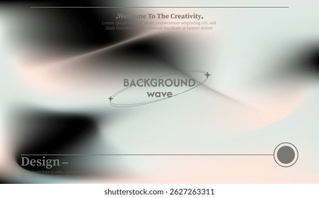 Creative abstract background with wave texture. Light and dark combination. Design poster, cover, banner, pamphlet, card, gift card, web, etc.